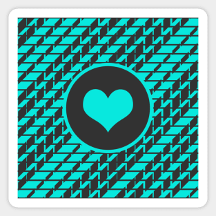 Turquoise heart Sticker